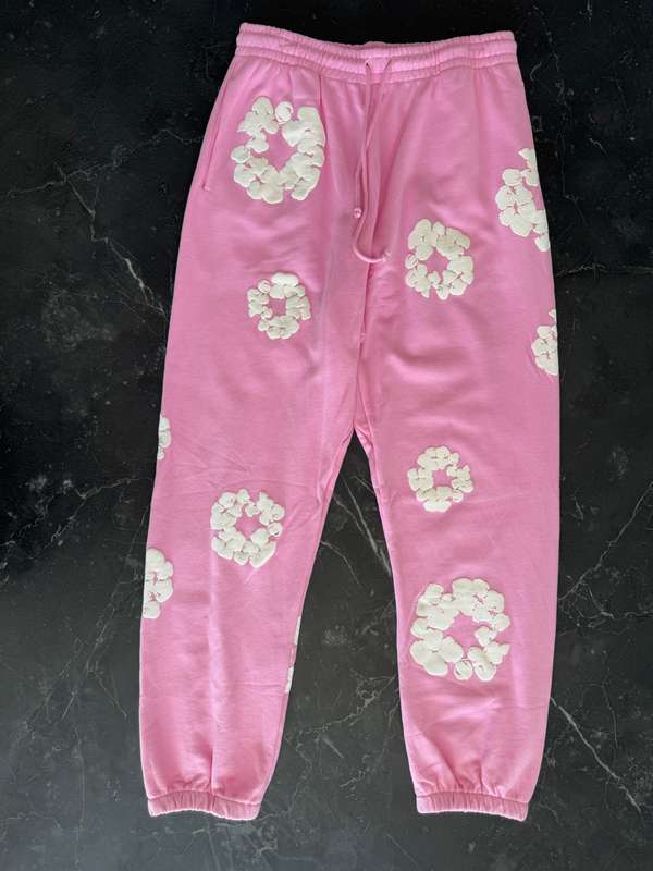 Denim Tears Cotton Wreath Pink Sweatpant - 1