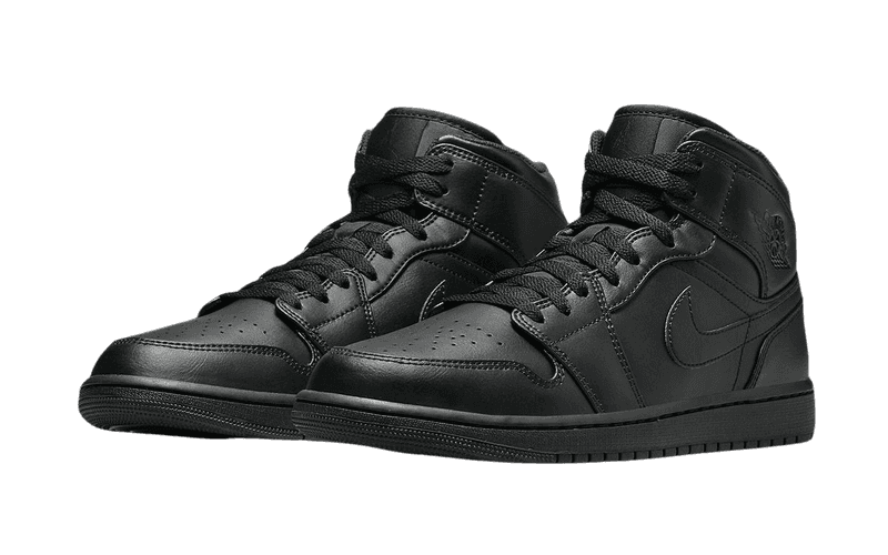 Jordan 1 Mid Triple Black - 1