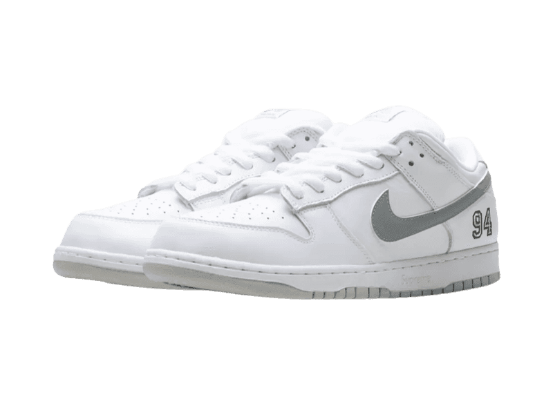Dunk Low Sb Supreme 94 White Metallic Silver - 1