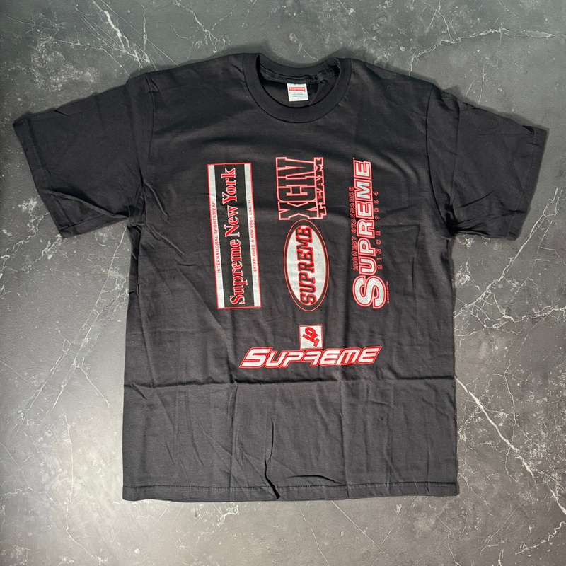 Supreme Multi Logos Black Tee - 1