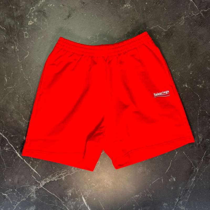 Balenciaga Political Campaign Red Shorts - 1