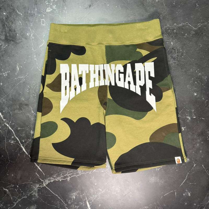 Bape A Bathing Ape Green Camo Shorts - 1