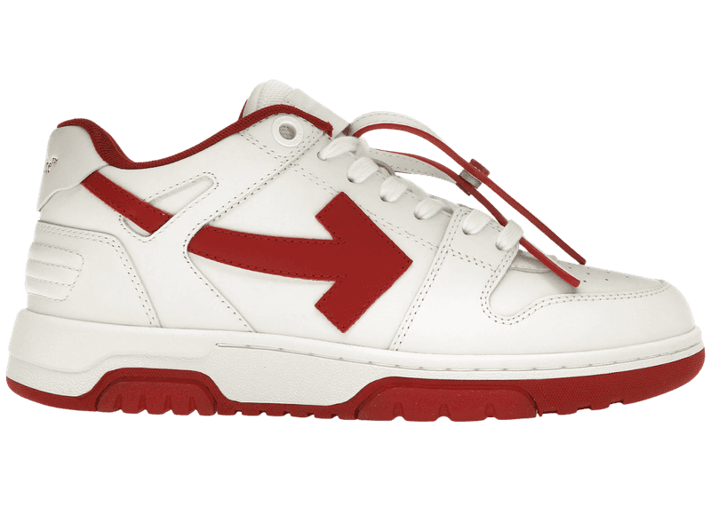 Off-White Out Of Office Ooo Low Tops White Burgundy - 1