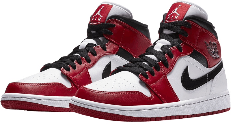 Jordan 1 Mid Chicago White Heel - 1