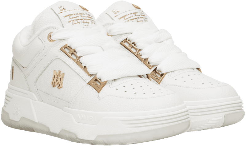 Amiri Ma 1 Embellished Metallic Full Grain Grain Leather - 1
