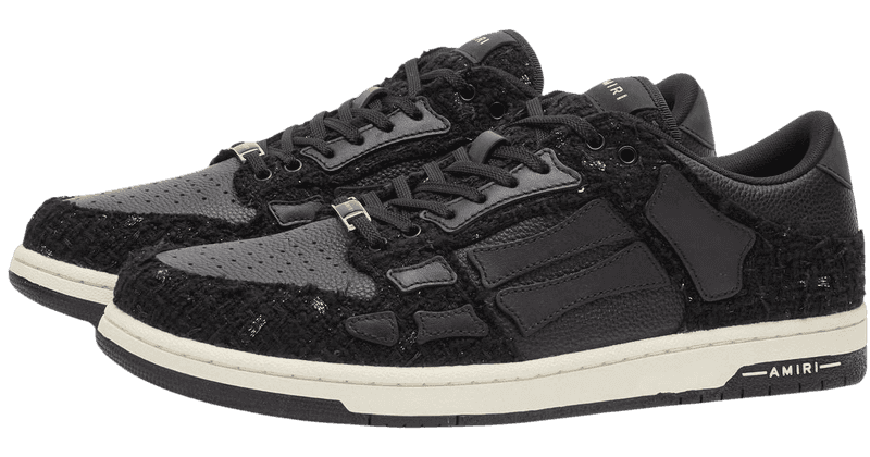 Amiri Boucle Skel Top Low Black - 1