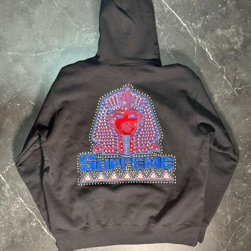 Supreme Pharaoh Studded Black Hoodie 2