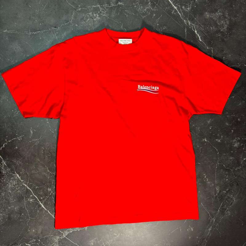 Balenciaga Political Campaign Red Tee - 1
