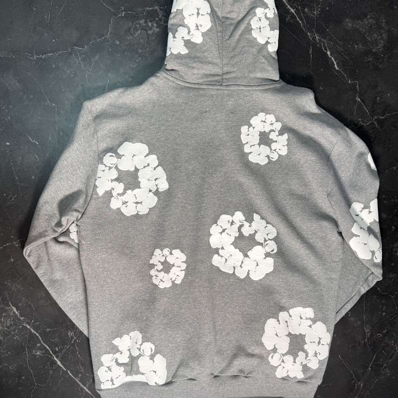 Denim Tears Cotton Wreath Grey Hoodie 2