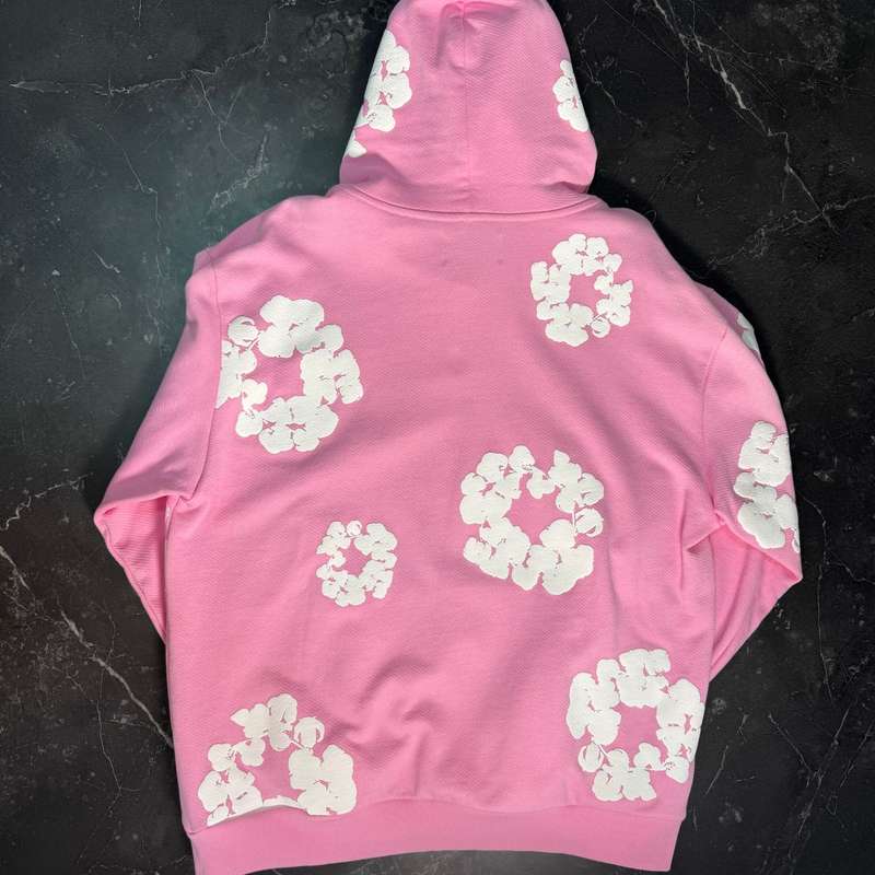 Denim Tears Cotton Wreath Pink Hoodie 2