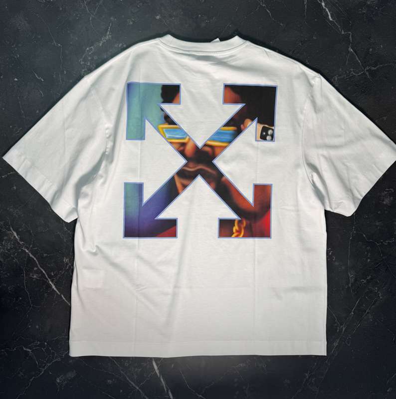 Off-White Barber Arrow Skate White Tee - 1