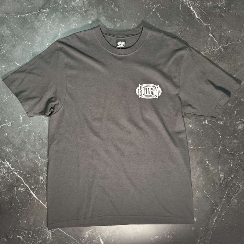Stussy Champion Oval Black Tee 2