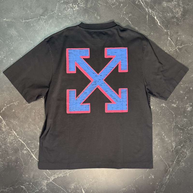 Off-White Sketch Arrow Skate Black Tee - 1