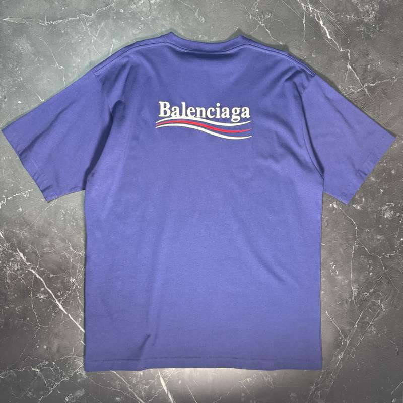 Balenciaga Political Campaign Blue Tee - 1