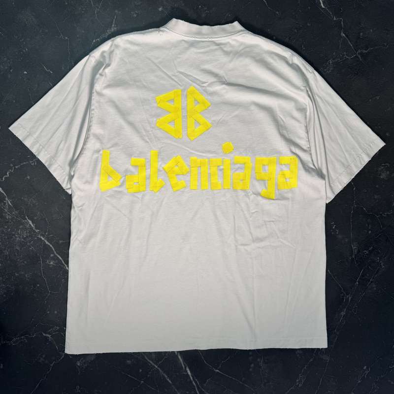 Balenciaga Tape Logo White Tee 2