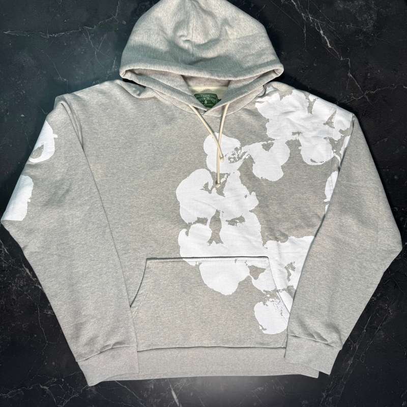 Denim Tears Jumbo Wreath Grey Hoodie