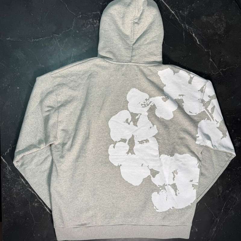 Denim Tears Jumbo Wreath Grey Hoodie 2