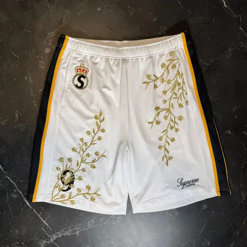 Supreme Floral Soccer Short White - 1