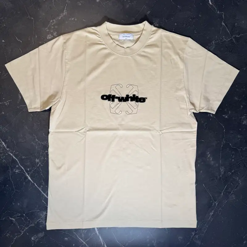 Off-White Flock Arrow Beige Tee - 1