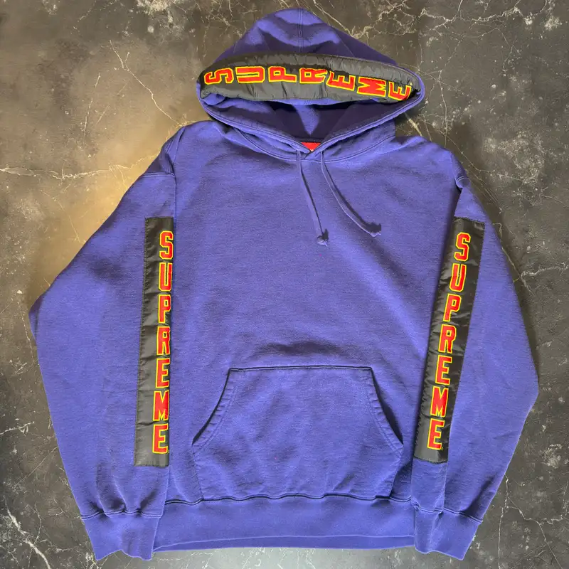 Supreme Woven Patches Royale Blue Hoodie - 1
