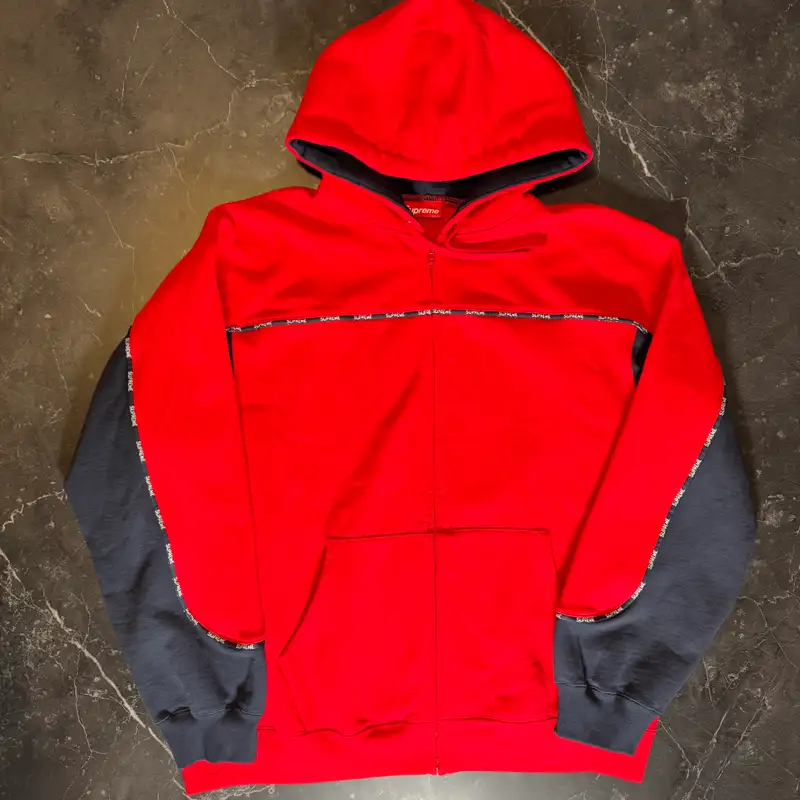 Supreme Piping Red Zip Up - 1
