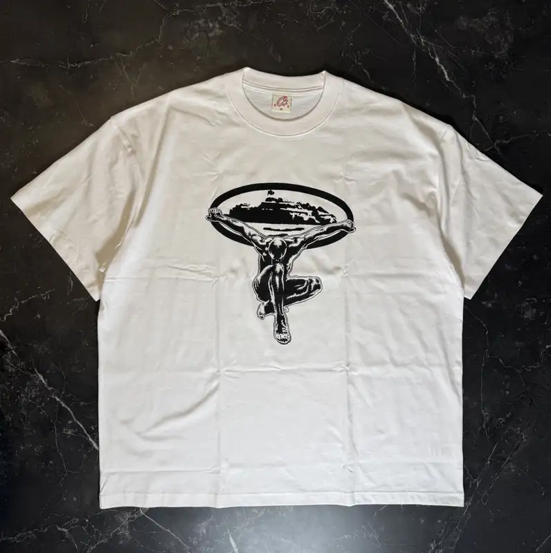 Corteiz Man Of Steel White Tee - 1