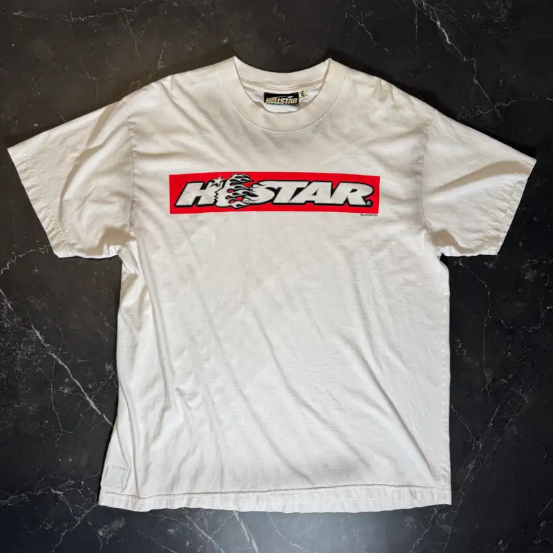 Hellstar Box Logo Red White Tee - 1