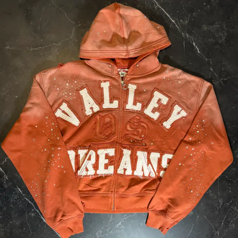 Vale Forever Classico Zip Up Hoodie Orange - 1
