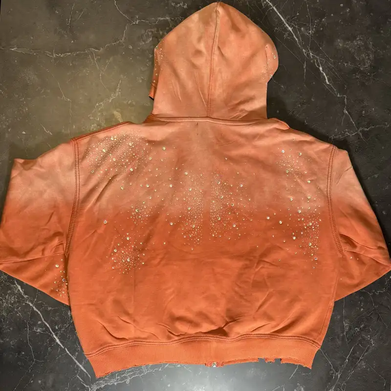 Vale Forever Classico Zip Up Hoodie Orange 2