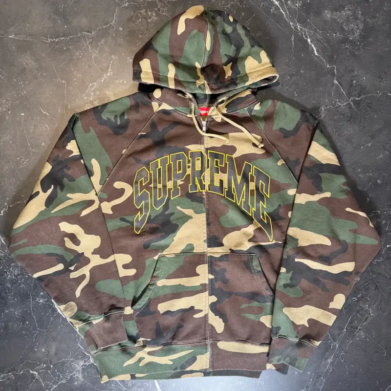 Supreme Cracked Raglan Zip Up Camo - 1