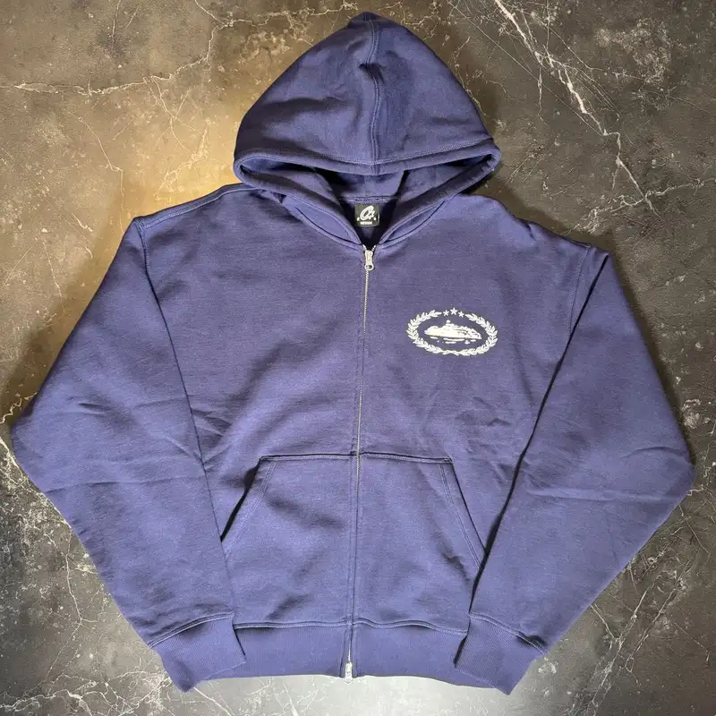 Corteiz Superior Royale Zip Hoodie Navy - Corteiz | Hassuru