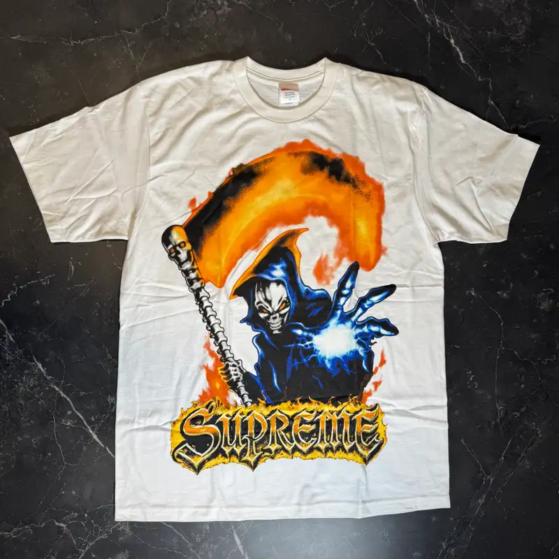 Supreme Grim Reaper White Tee - 1