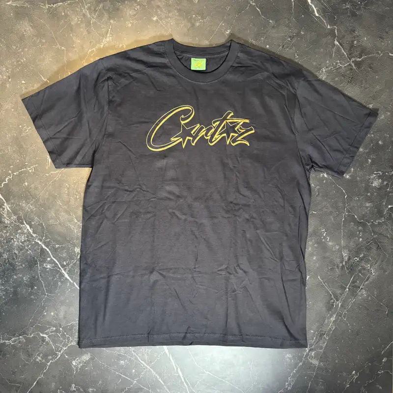 Corteiz Gold 667 Black Tee - 1