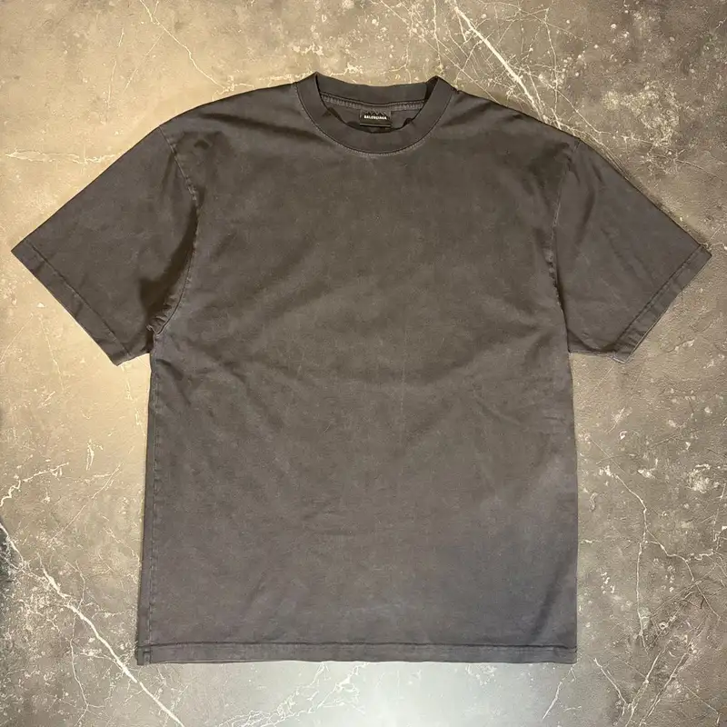 Balenciaga Black Distressed Rhinestone Tee 2