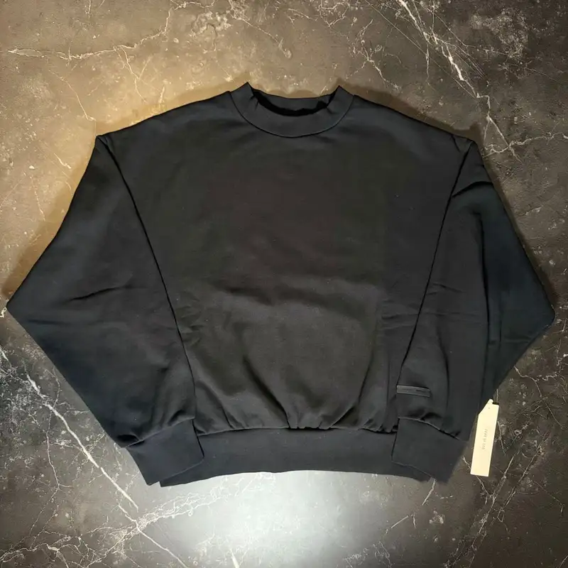 Essentials Jet Black Crewneck FW25 2