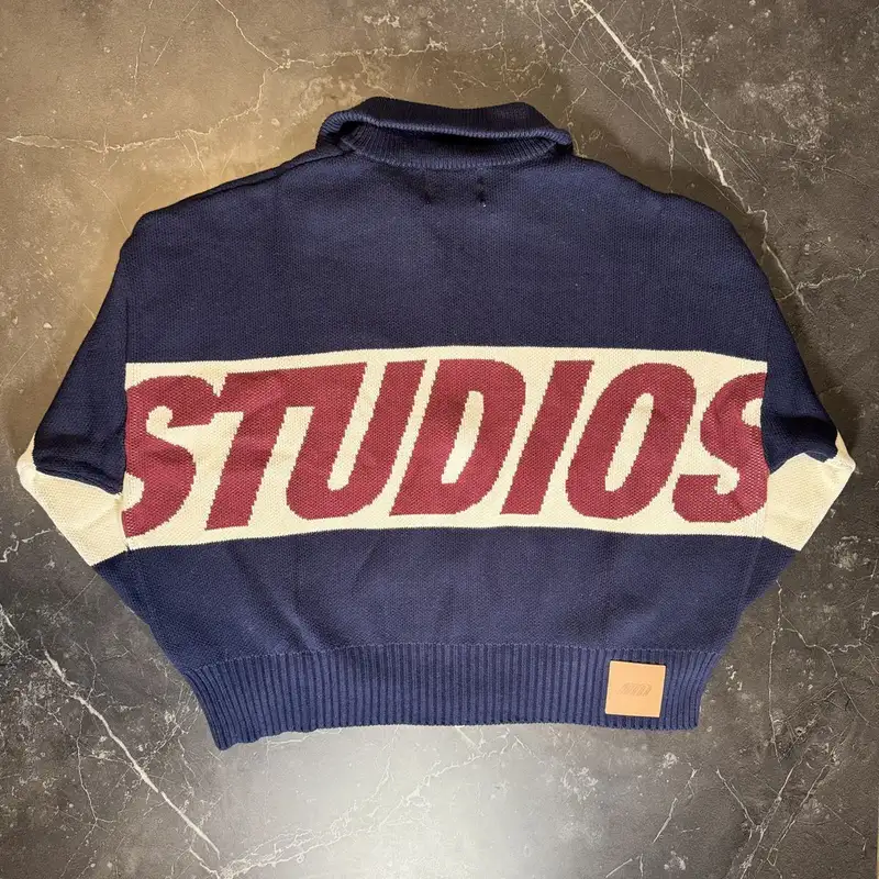 Eme Studios Thrill Navy Zipper Knit 2
