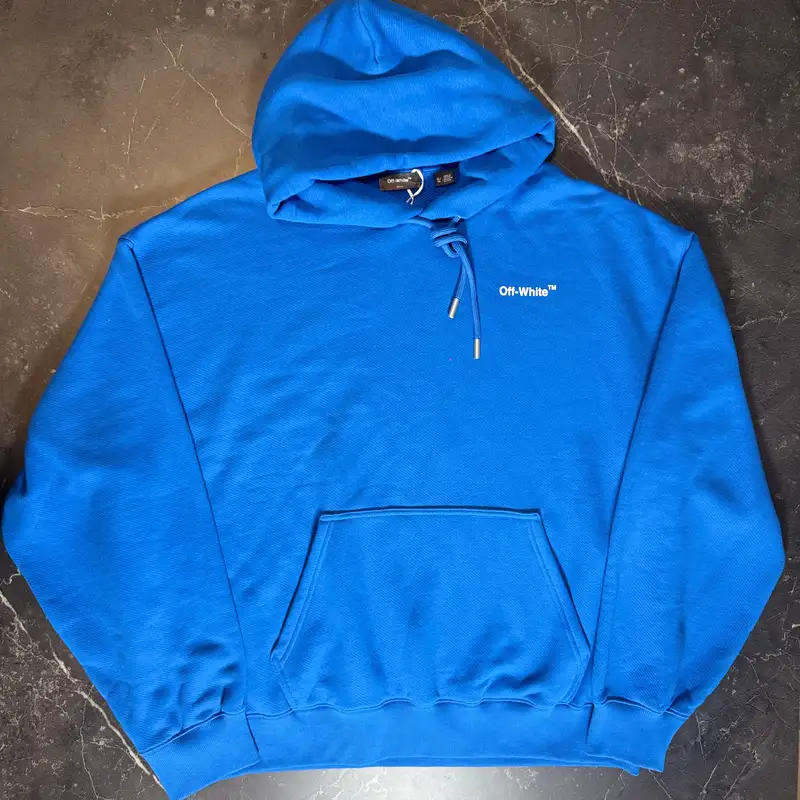 Off-White Arrows-motif Blue Hoodie - 1
