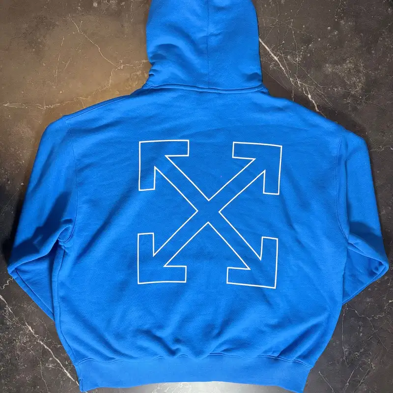 Off-White Arrows-motif Blue Hoodie 2