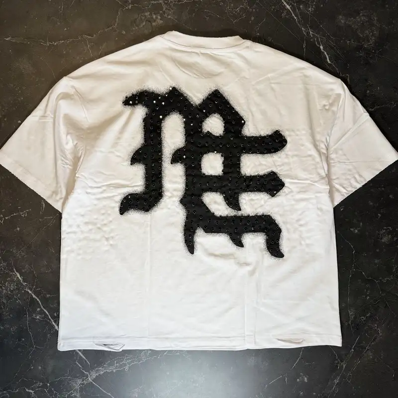 Mixed Emotions White End Rhinestone Tee 2