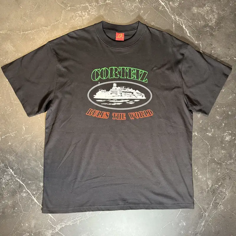 Corteiz Alcatraz Italy Black Tee - 1