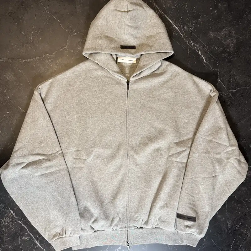 Essentials Embossed 90s Zip-Up Warm Heather - 1