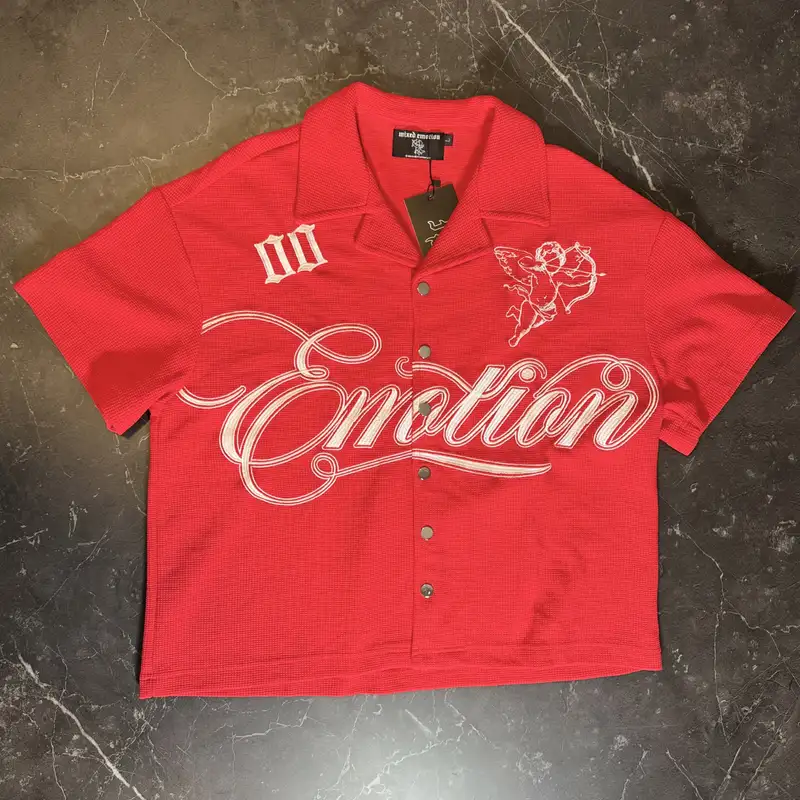 Mixed Emotions Red Button Shirt - 1
