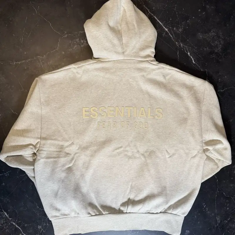 Essentials Heather Stone Zip Up  2