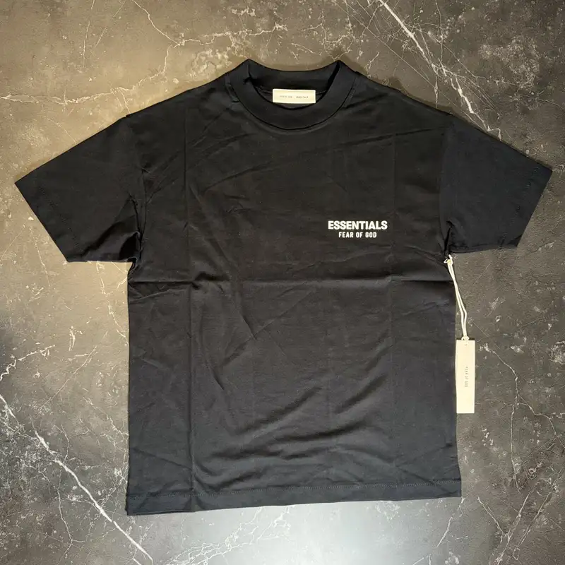 Essentials Black SS25 Tee - 1