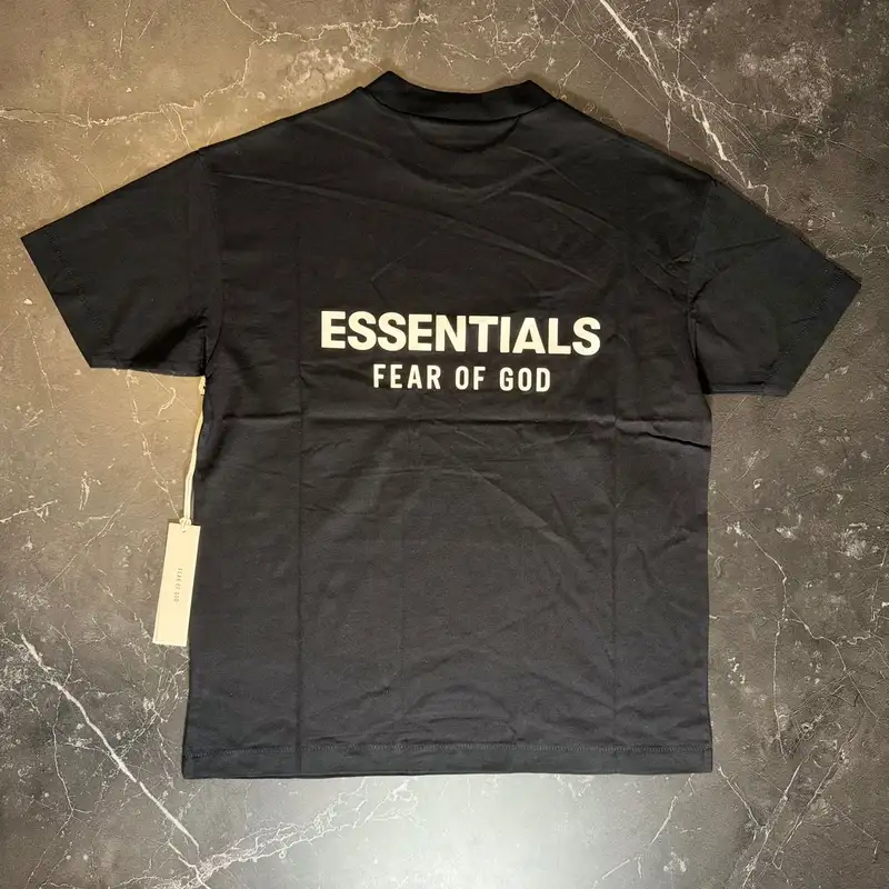 Essentials Black SS25 Tee 2