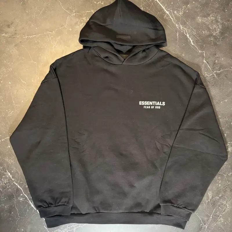 Essentials Black FW24 Hoodie - 1