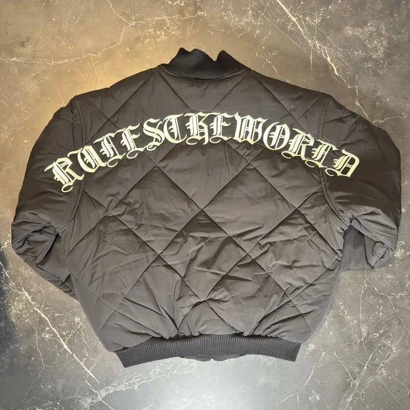 Corteiz CRTZ Olde English Black Bomber Jacket 2