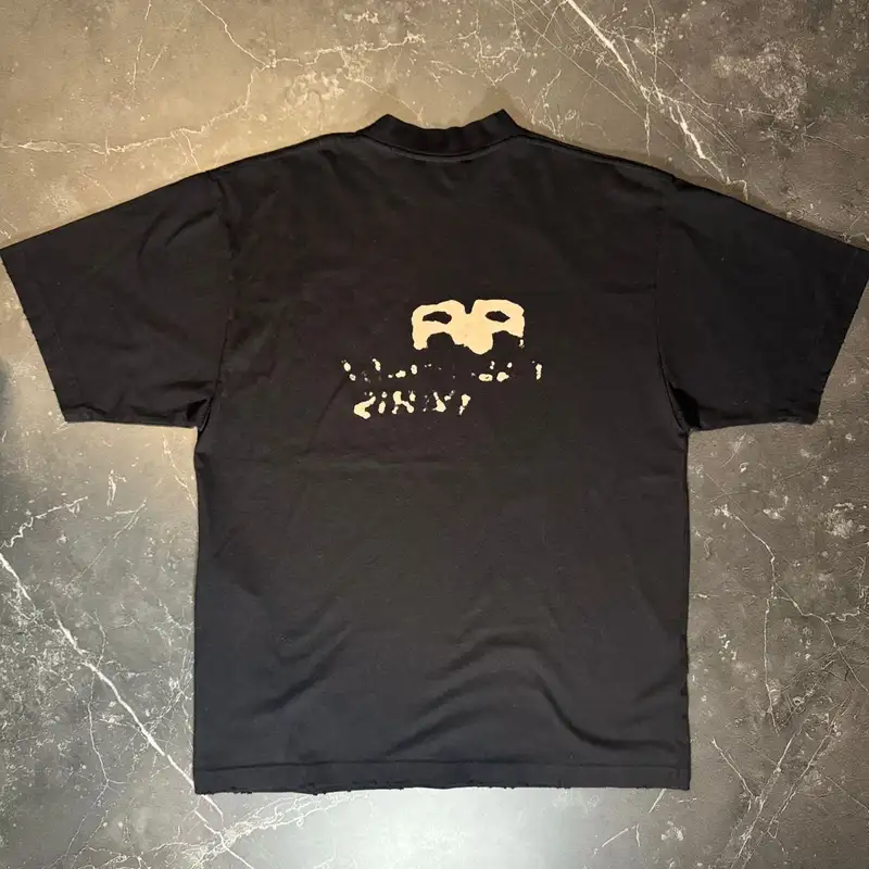 Balenciaga Hand Drawn BB Black Tee 2