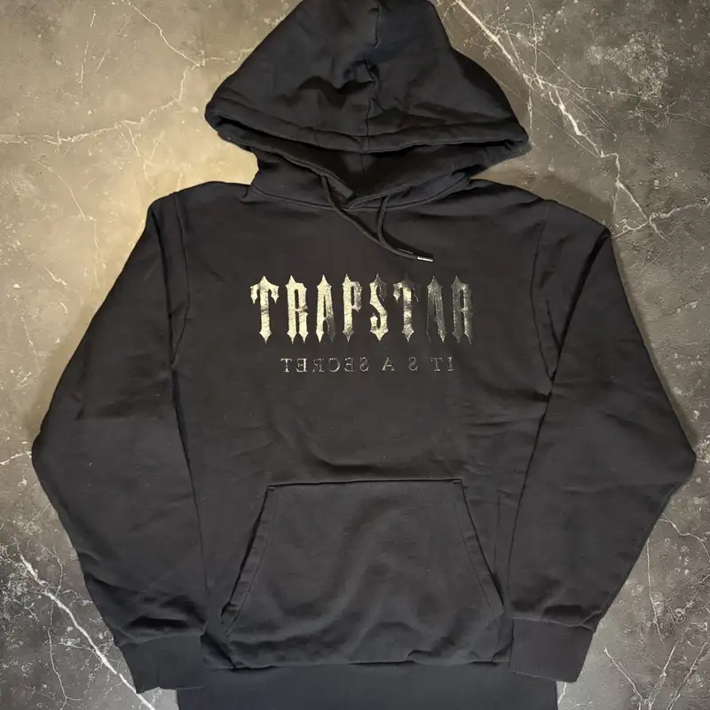 Trapstar Monochrome Black Hoodie - 1