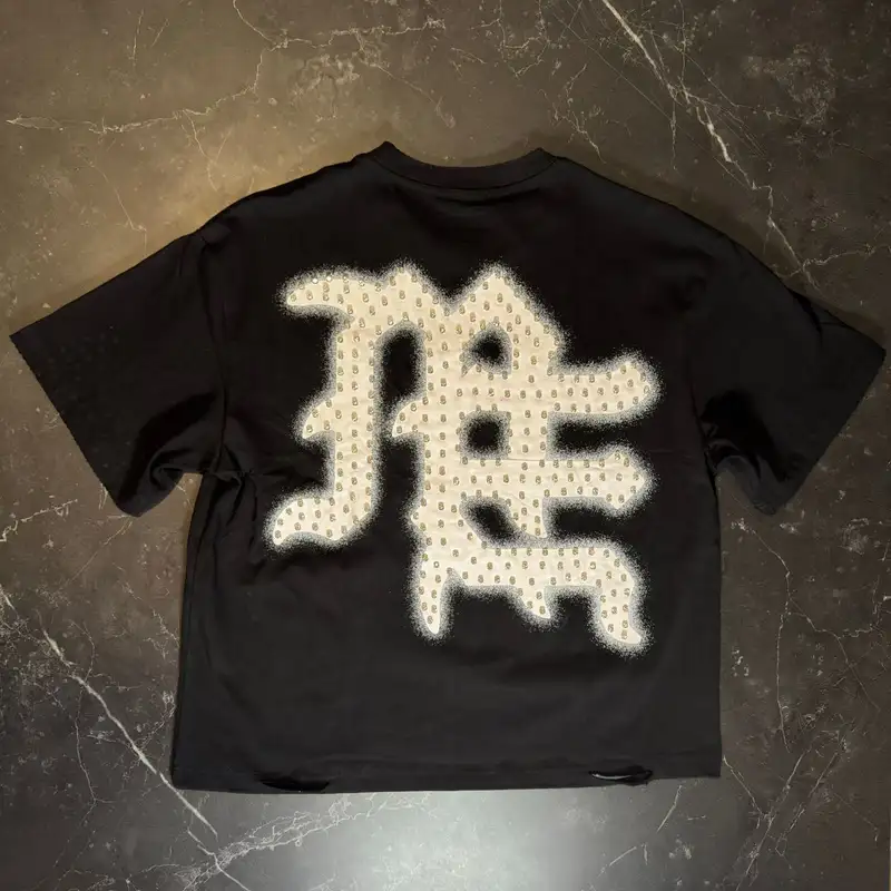 Mixed Emotions Rhinestone Tee Black 2